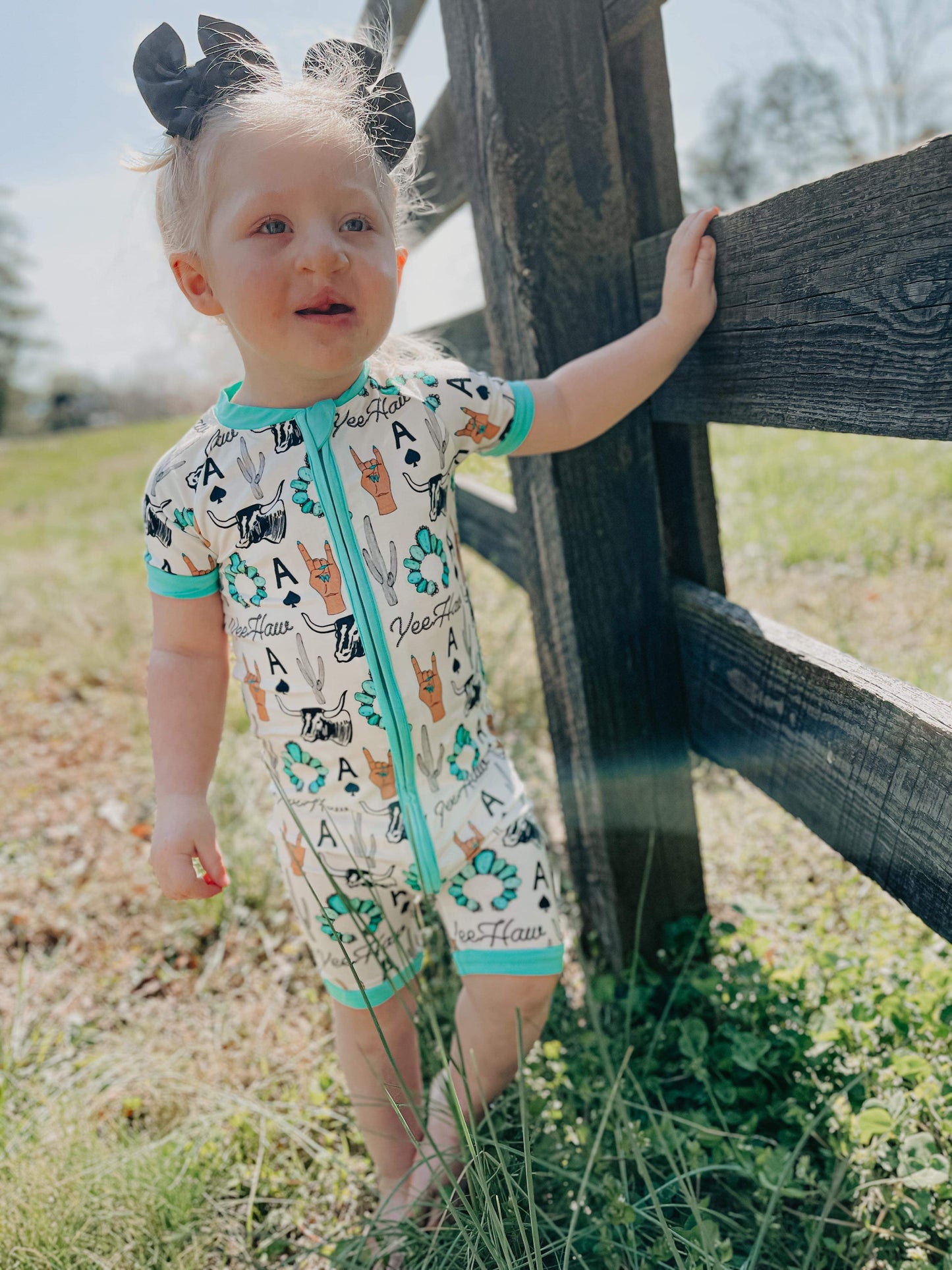 Yeehaw Bamboo Shortie Romper