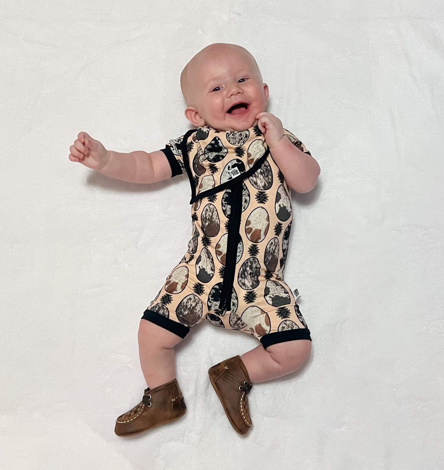 Western Easter Bamboo Shortie Romper (FINAL SALE)