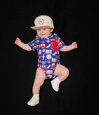 Patriotic Dude Bubble Romper