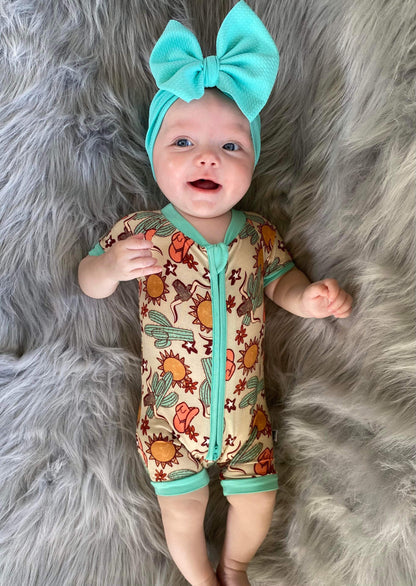 Wild West Bamboo Shortie Romper