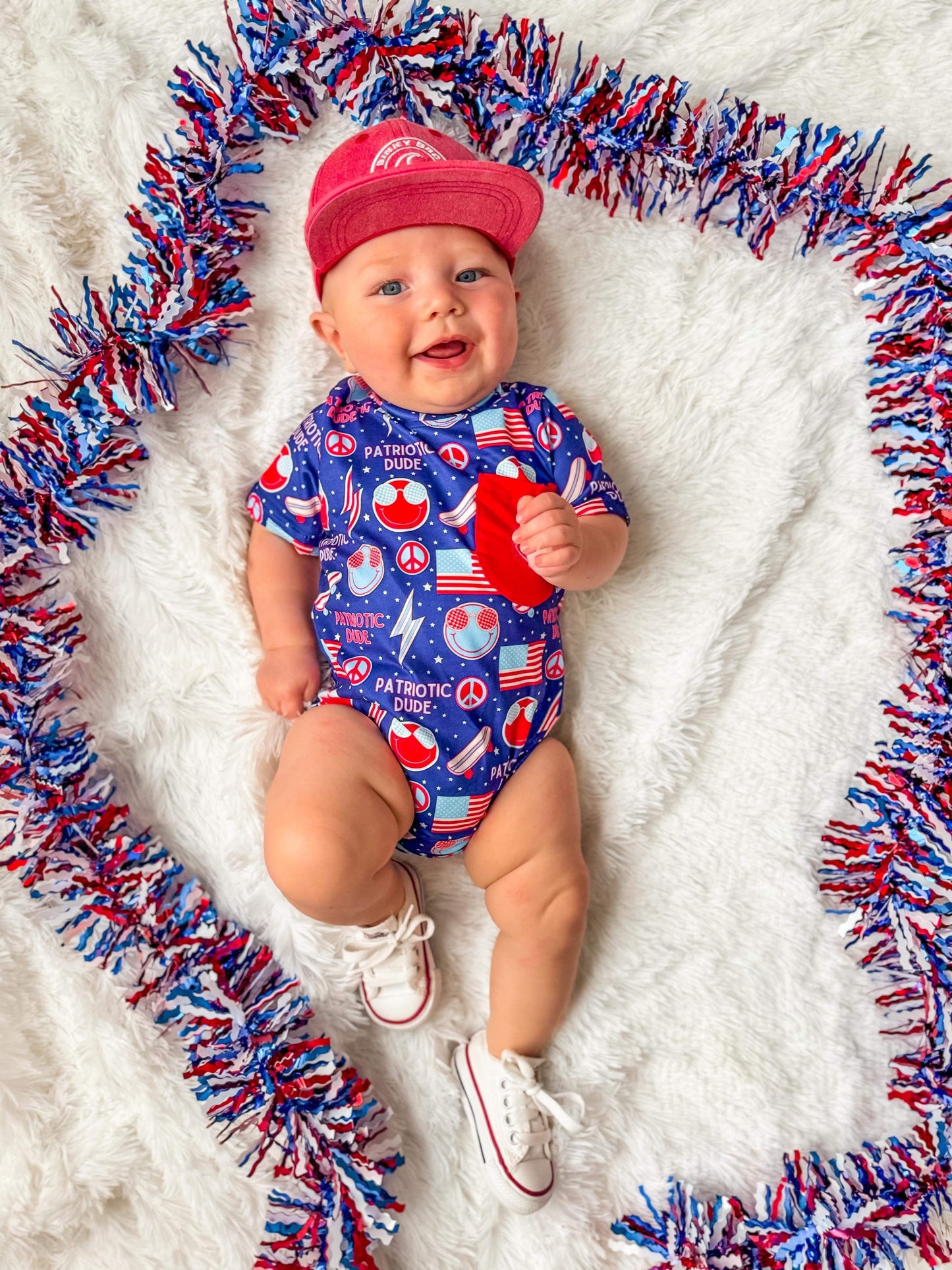 Patriotic Dude Bubble Romper