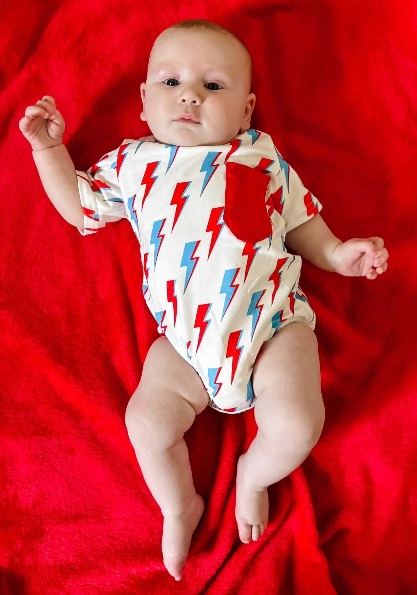 Patriotic Bolts Bubble Romper