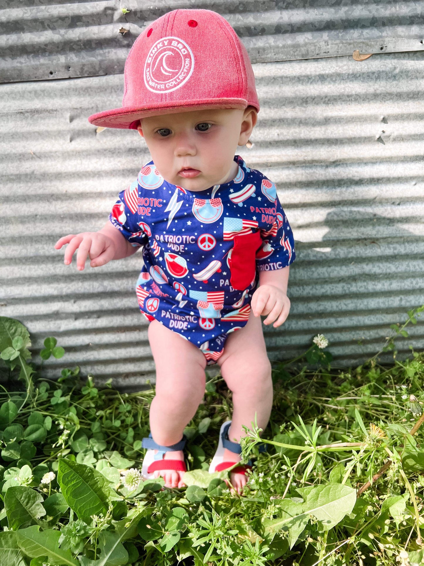 Patriotic Dude Bubble Romper