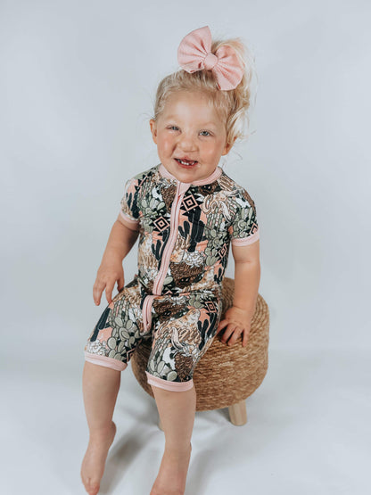 Cowgirl Bamboo Shortie Romper