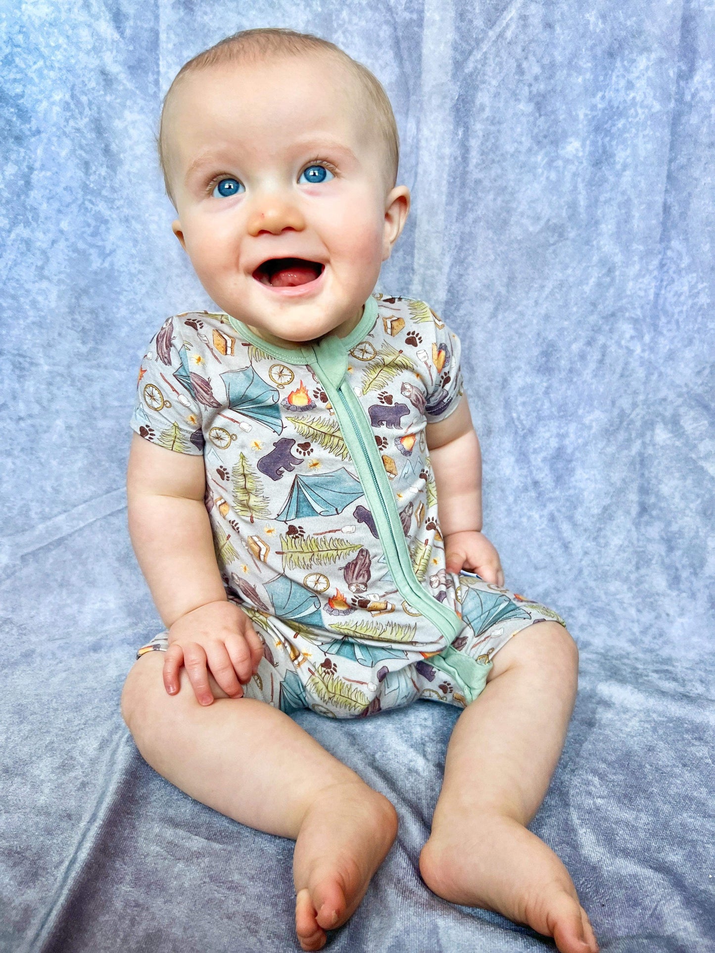 Camping Bamboo Shortie Romper (FINAL SALE)