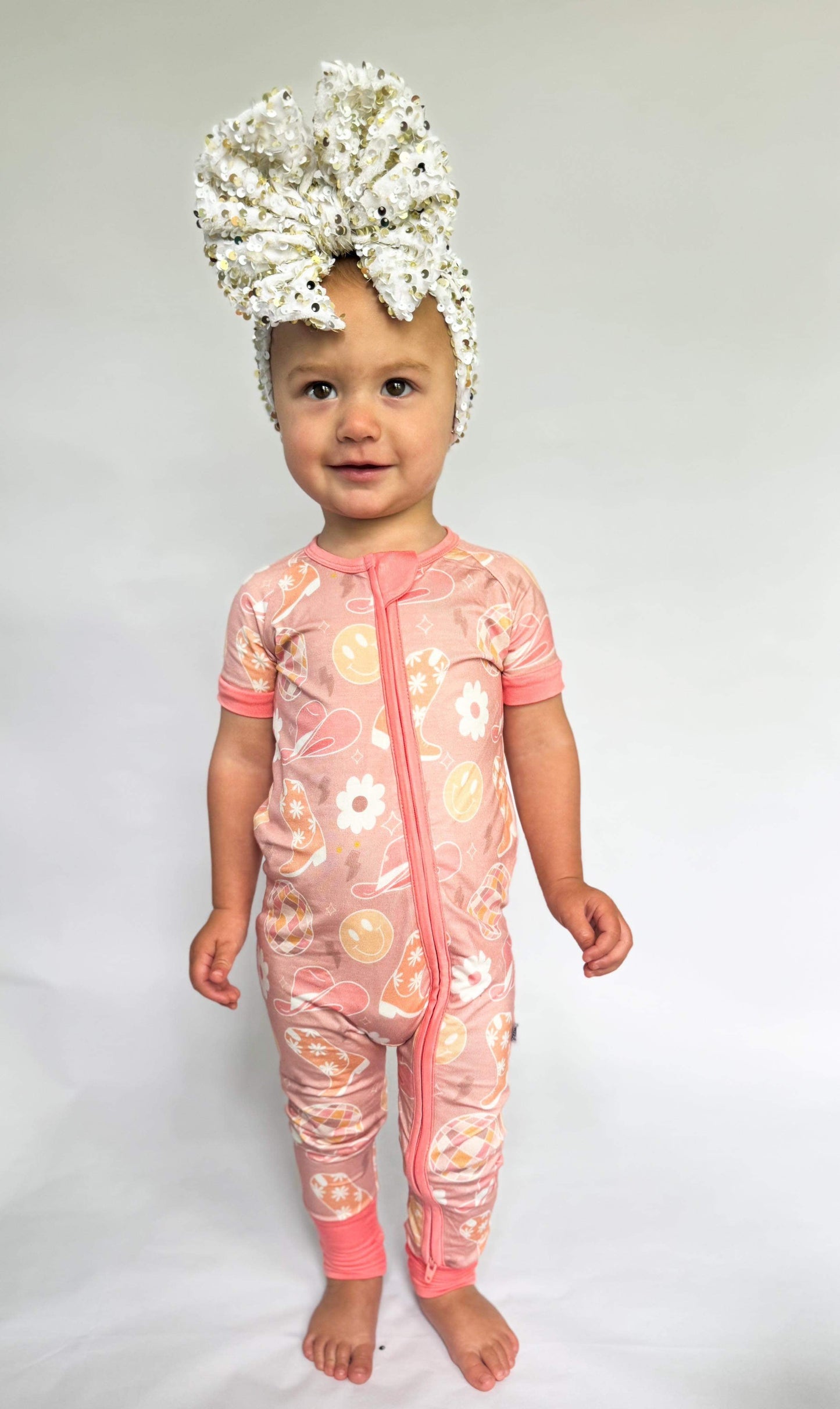 Peach Cowgirl Short Sleeve Bamboo Sleeper