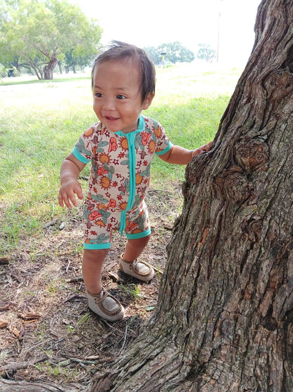 Wild West Bamboo Shortie Romper