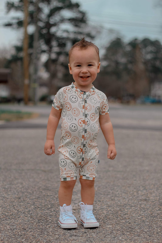 Rad Smiles Bamboo Shortie Romper