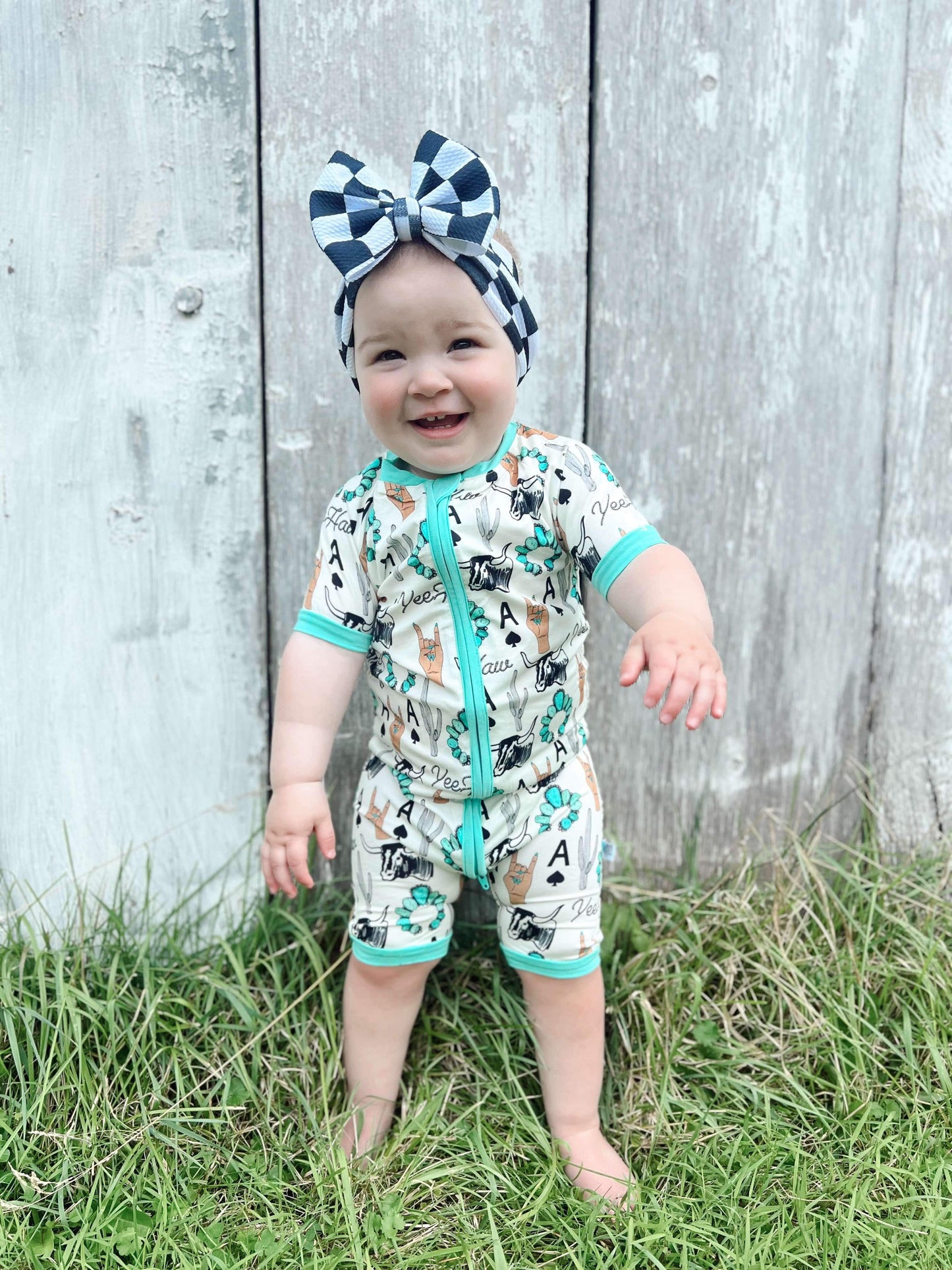 Yeehaw Bamboo Shortie Romper