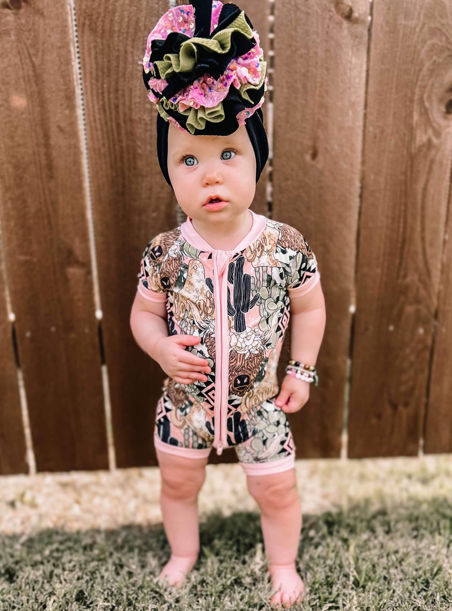 Cowgirl Bamboo Shortie Romper