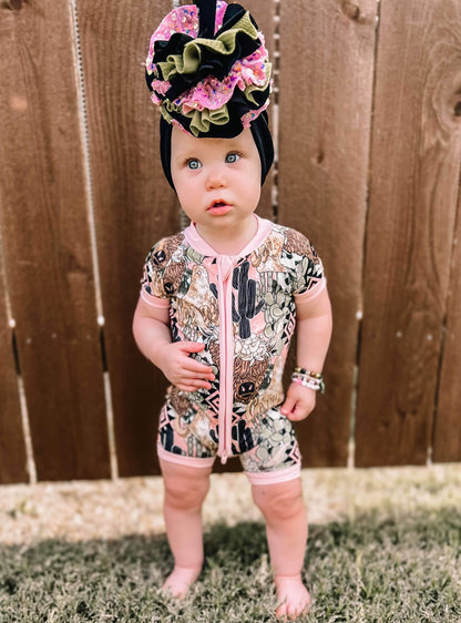 Cowgirl Bamboo Shortie Romper