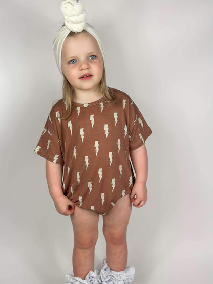 Rust Bolts Oversized Bamboo Romper