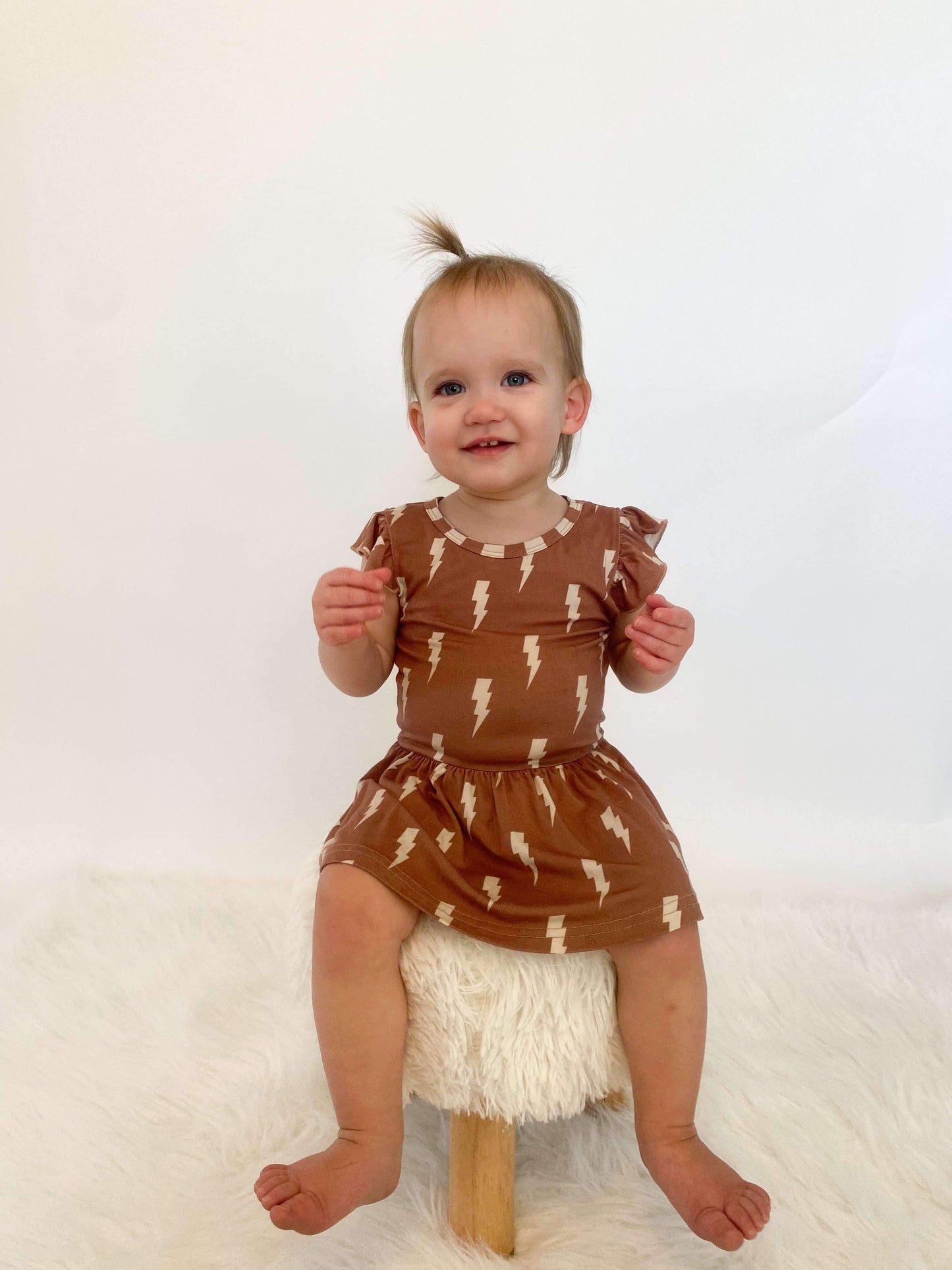 Rust Bolts Bamboo Skirted Romper