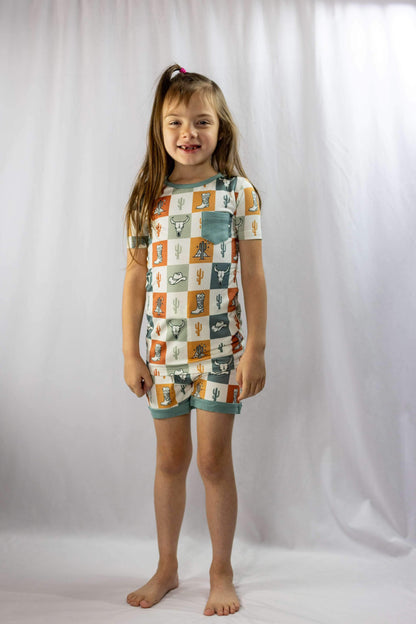 Wild West Checkers Bamboo Short Set