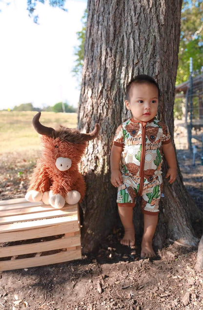 Cowboy Bamboo Shortie Romper