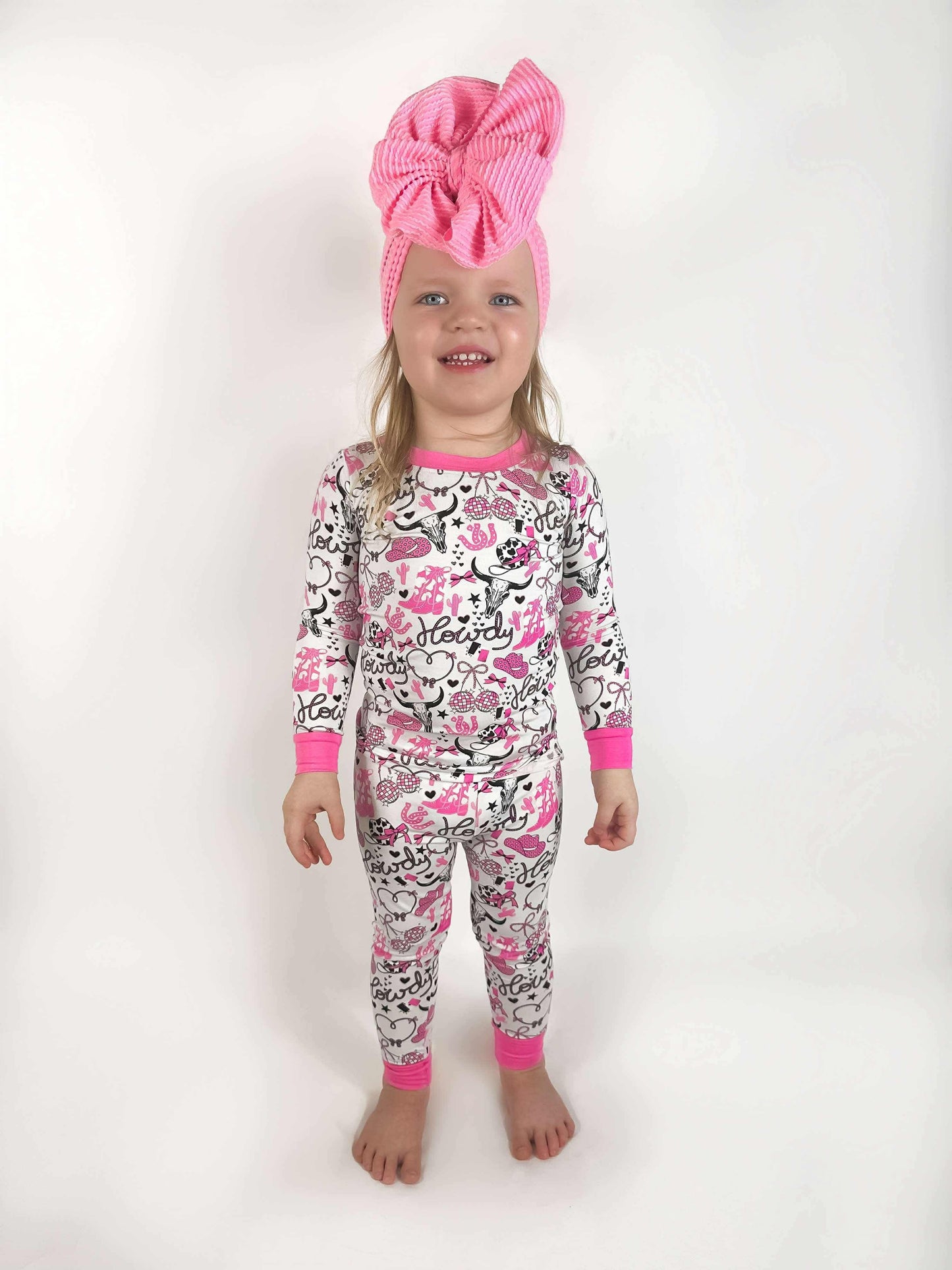 Pink Howdy Bamboo Set