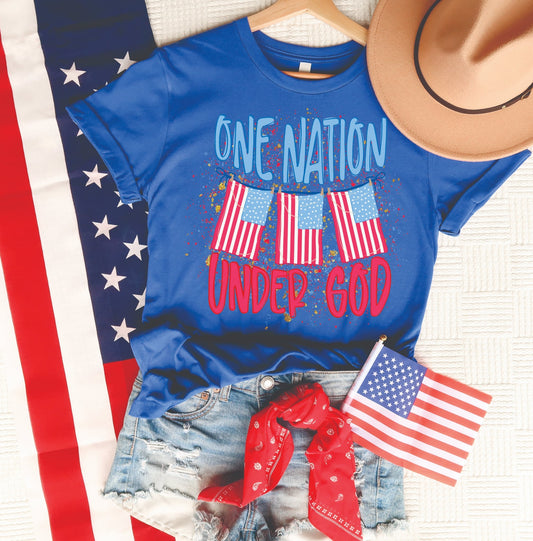 One Nation Under God Flags Tee *Weekend Sale*