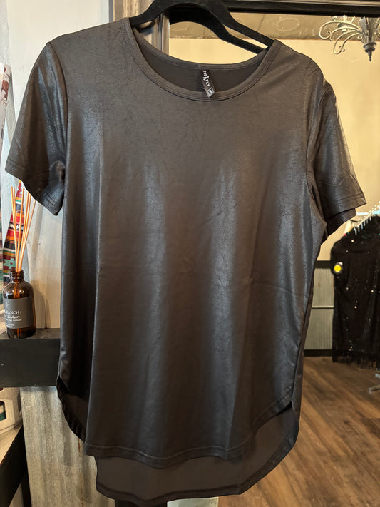 Swanky Leather Top- Small