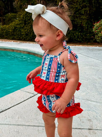 Little Miss America 2 Piece Swim Suit