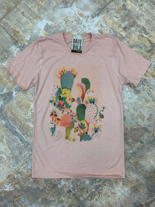 1328 Pastel Cactus Tee