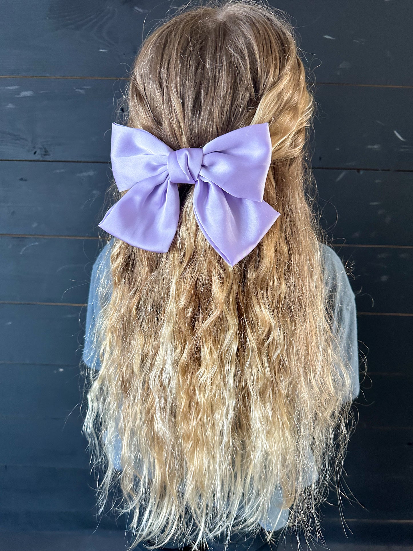 Lavender chunky bow