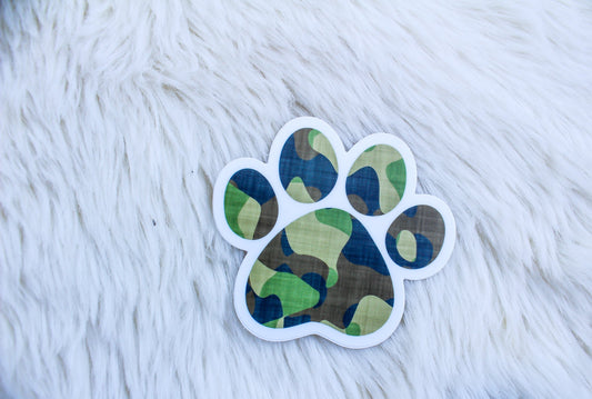 Camo Paw - Sticker