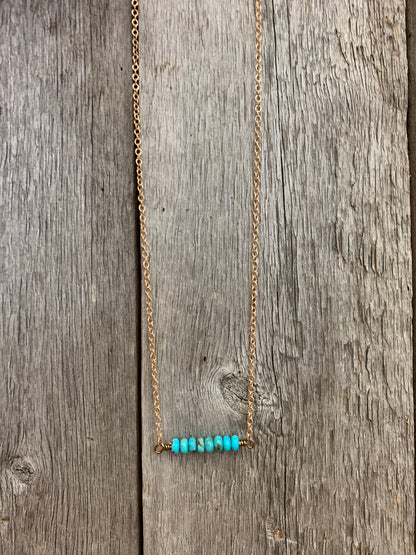 14010 Kingman Turquoise Center with Chain Necklace