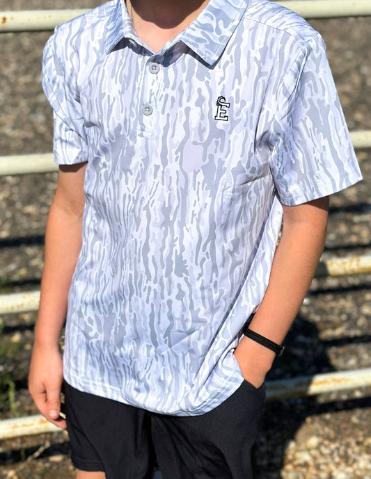 Youth White Ranch Polo