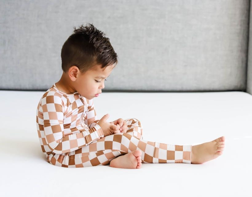 CHESTNUT CHECKERS DREAM ROMPER