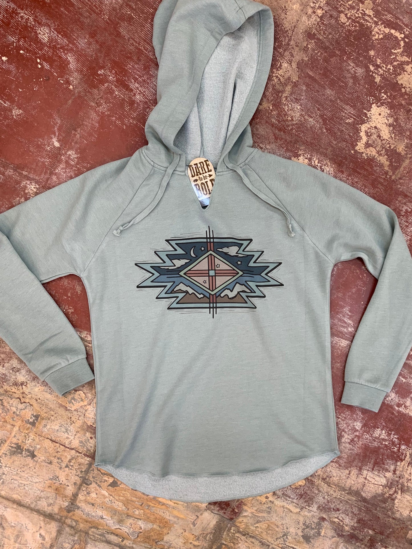 1582 Aztec Clouds Hooded Sweatshirt