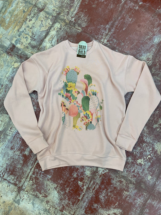 1328 Pastel Cactus Sweatshirt