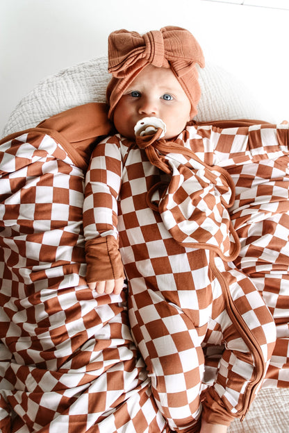 COPPER CHECKERS DREAM ROMPER