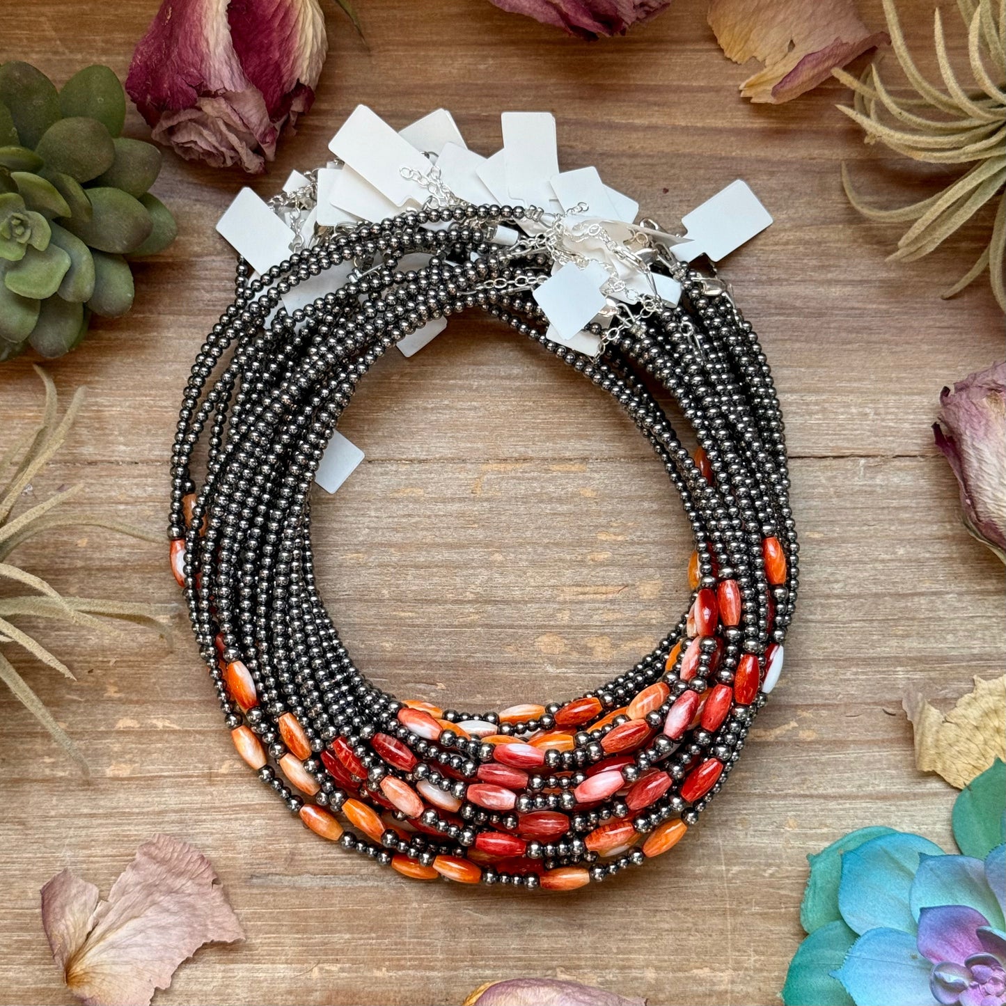 Orange Spiny Oyster Choker – 14.5”