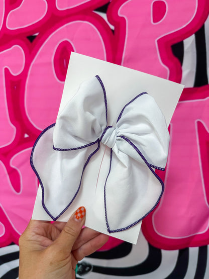 white with purple big bow