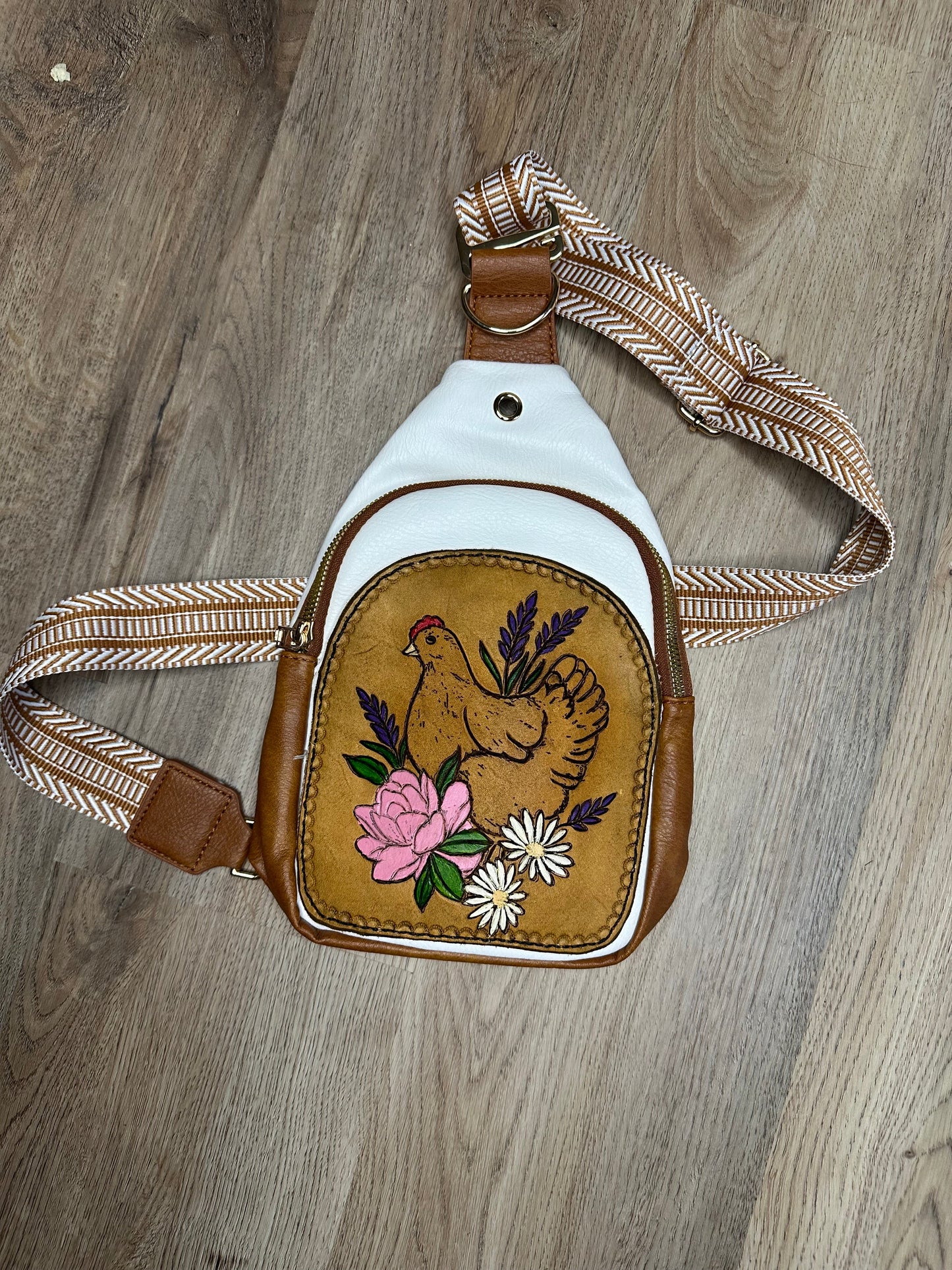 Leather Tooled Sling Bags