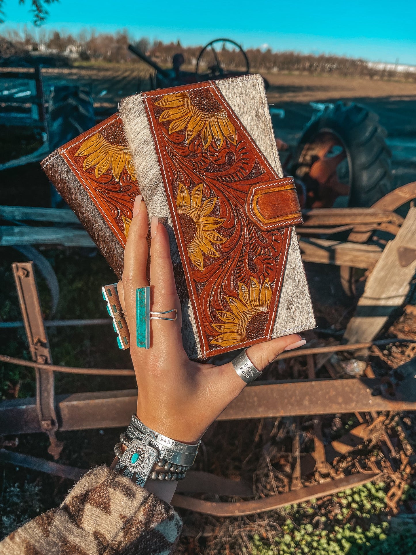 The Avery Sunflower Wallet, a Haute Southern Hyde by Beth Marie Exclusive