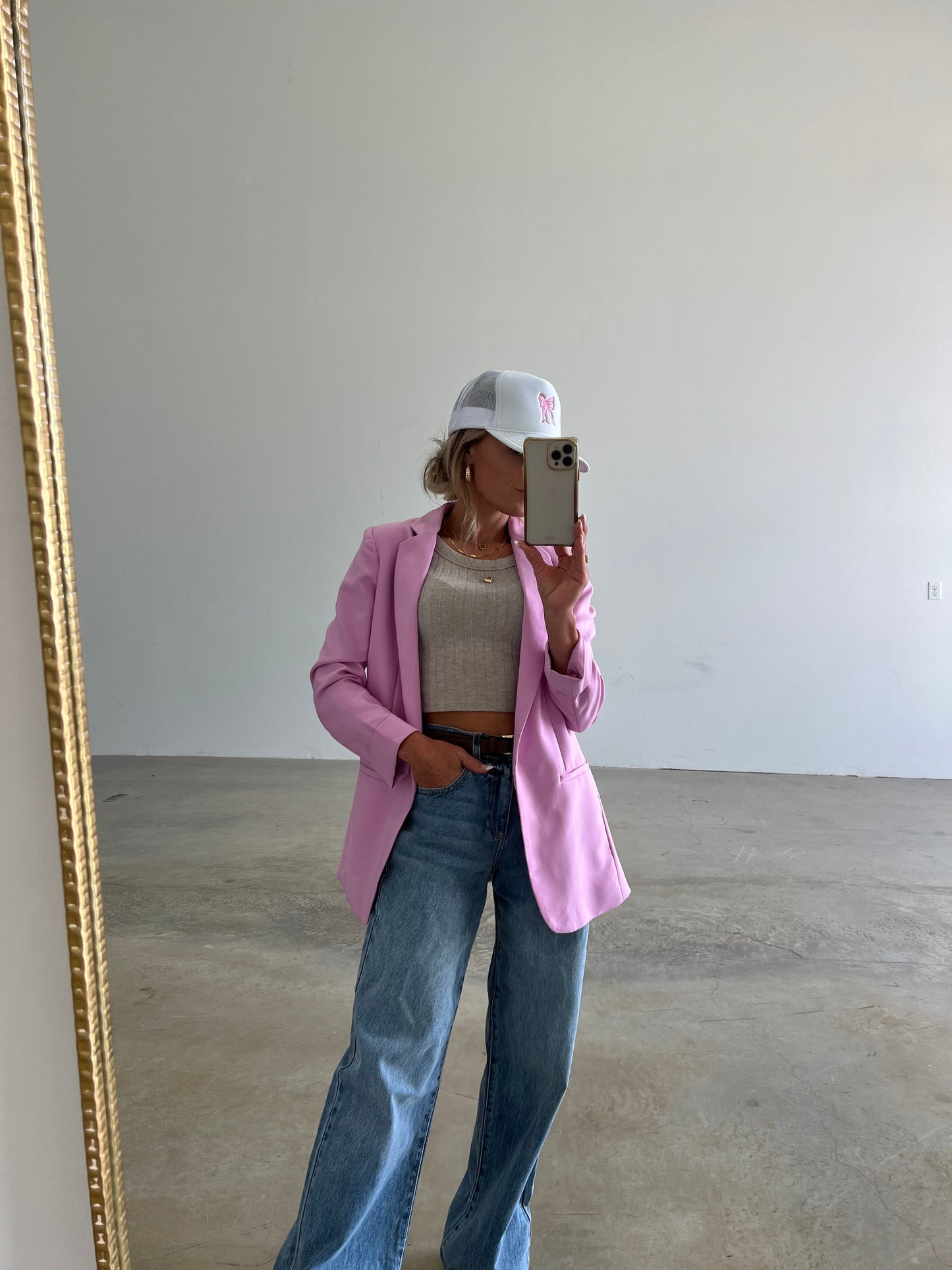 The Nessa Classic Blazer in Pink