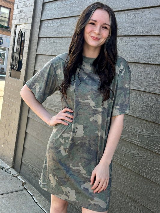 CAMO KREEK T-SHIRT DRESS