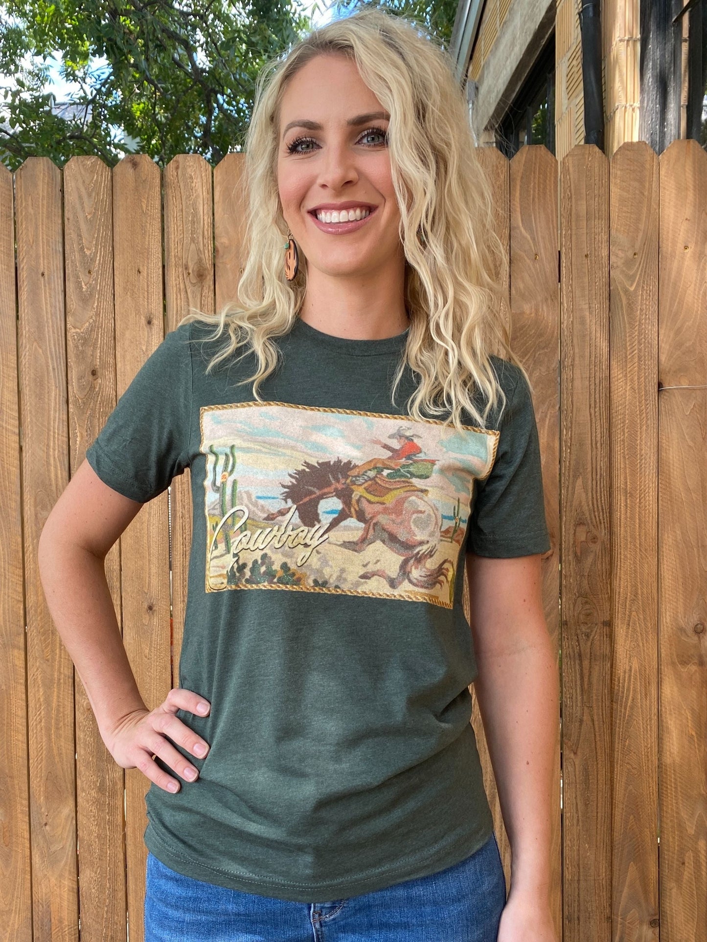 1873 Cowboy Bucking Poster Tee