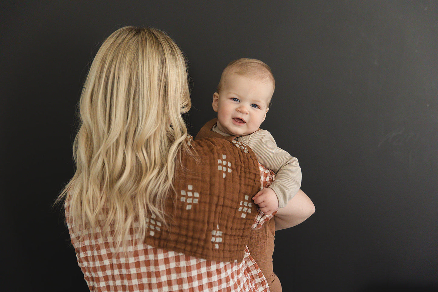 Chestnut Textile Muslin Burp Cloth