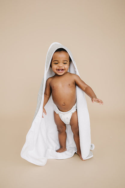 Desert Sage Muslin Hooded Towel