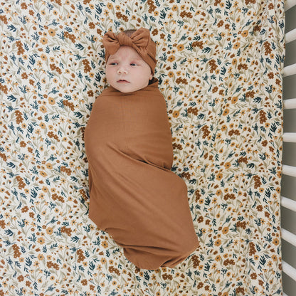 Rust Bamboo Stretch Swaddle