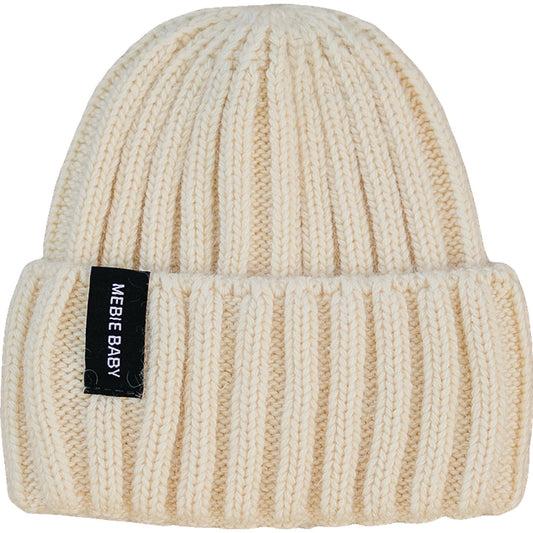 Cream Chunky Knit Beanie