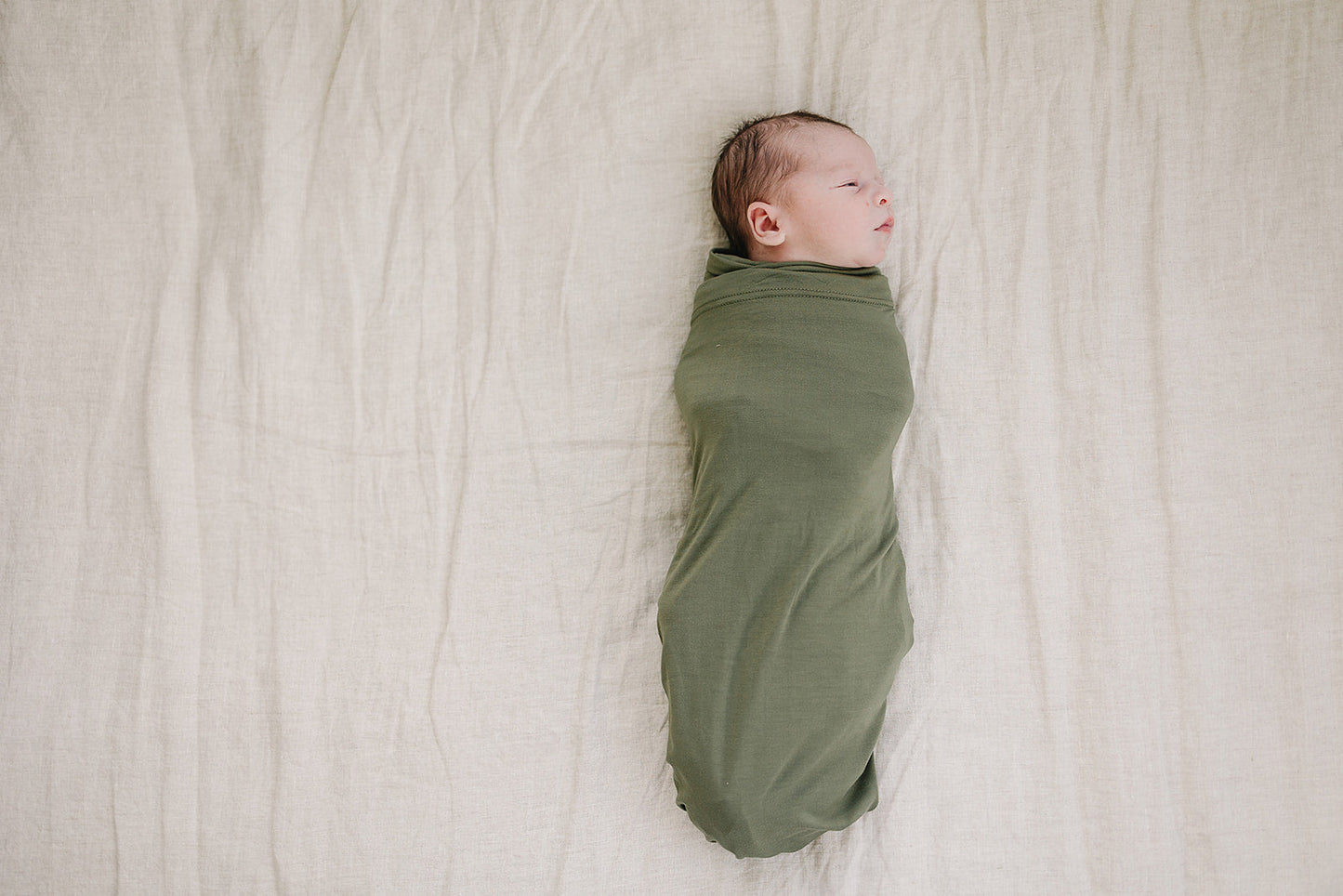 Olive Bamboo Stretch Swaddle