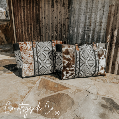 Charlene Cowhide Weekender Bag by Countryside Co.