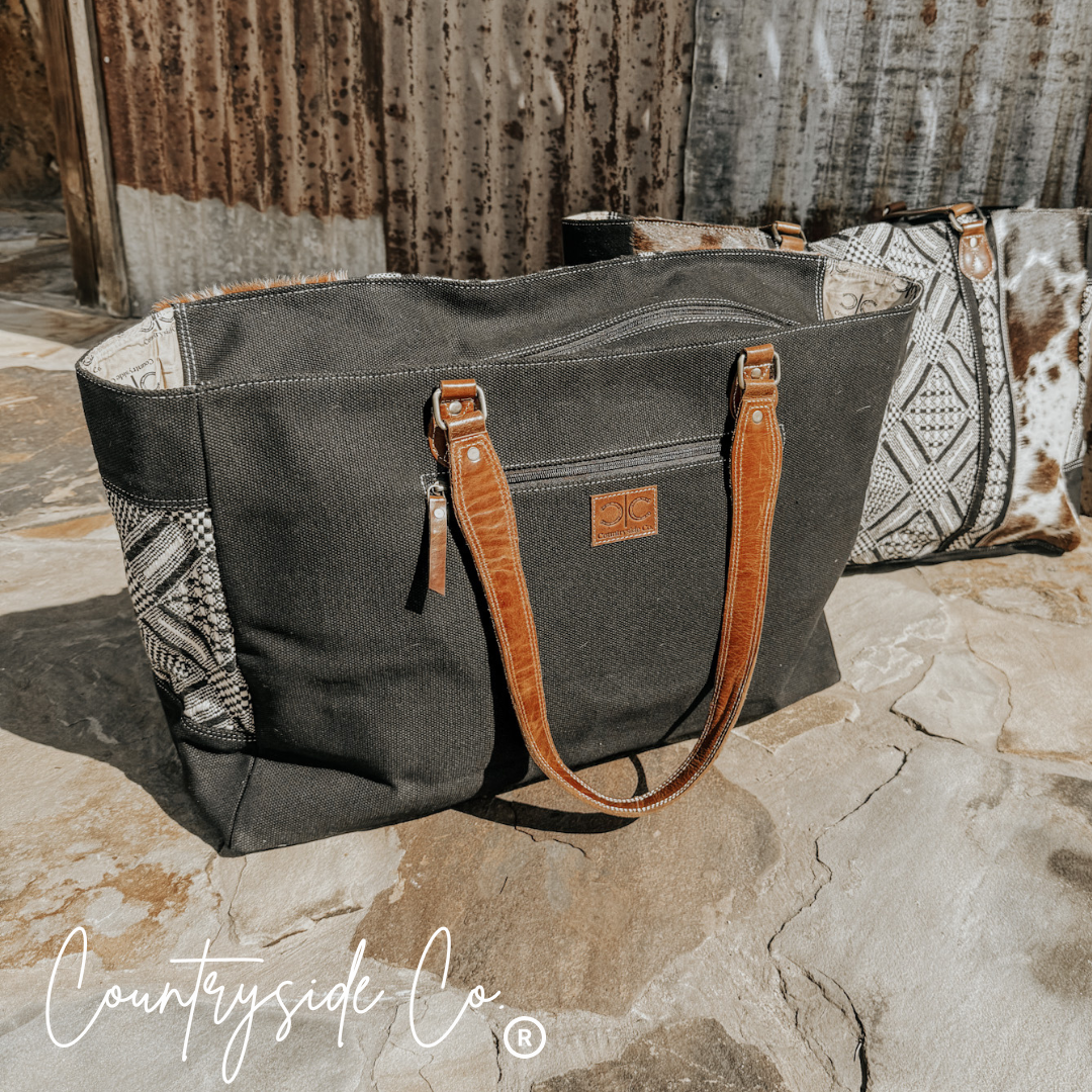 Charlene Cowhide Weekender Bag by Countryside Co.