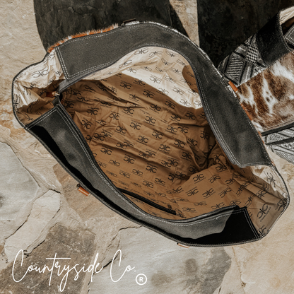 Charlene Cowhide Weekender Bag by Countryside Co.