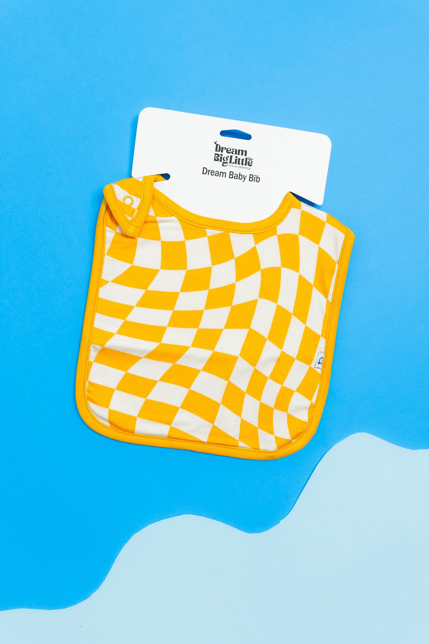 SUNSHINE WAVE CHECKS DREAM BABY BIB