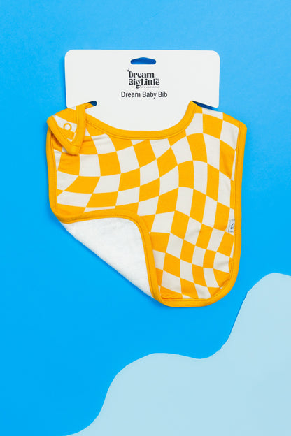 SUNSHINE WAVE CHECKS DREAM BABY BIB