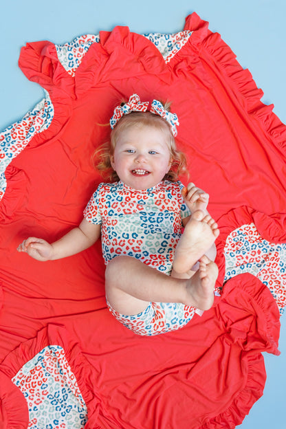 STAR SPANGLED & SASSY DREAM RUFFLE BLANKET